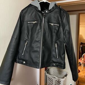 Leather jacket size large